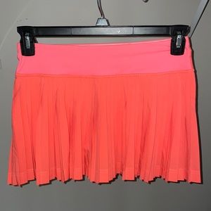 Lululemon Pleat to Street Neon Pink/Coral Skort